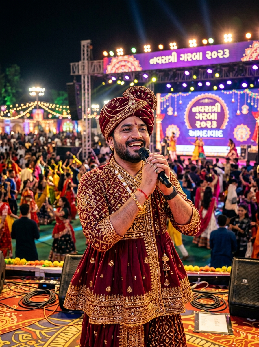 Nishad Soni live performance during Ahmedabad Navratri